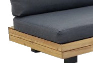 Los Angeles Lounge Corner Set - Powder-Coated Steel in Anthracite