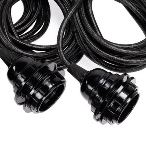 Loftfittings - Sort - 3 fatninger