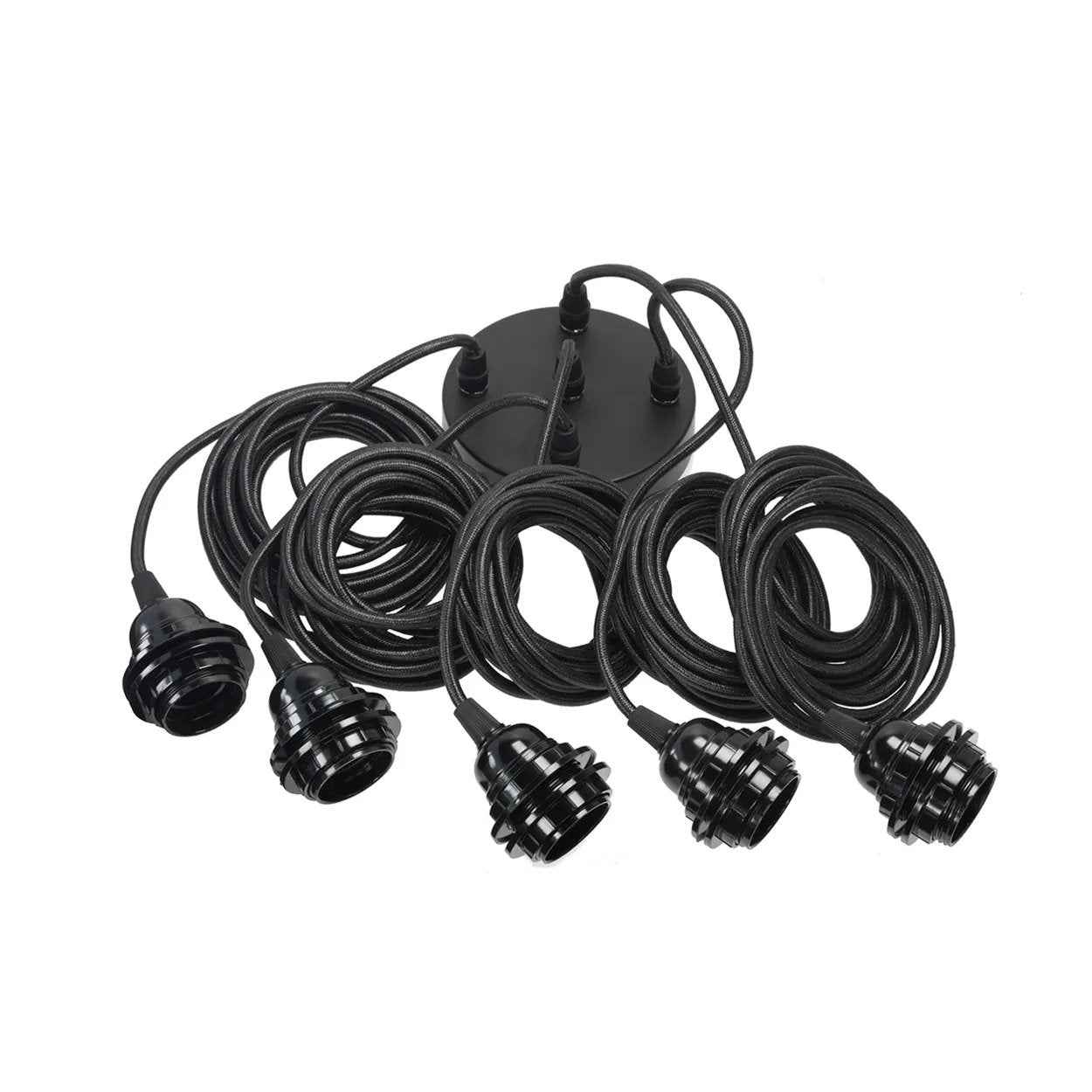 Ceiling Fittings - Black - 5 Fixtures