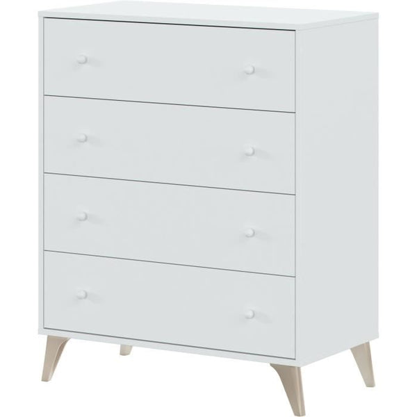 Kommode - Sweet - 4 skuffer - Hvid - 95 x 77,5 x 40 cm
