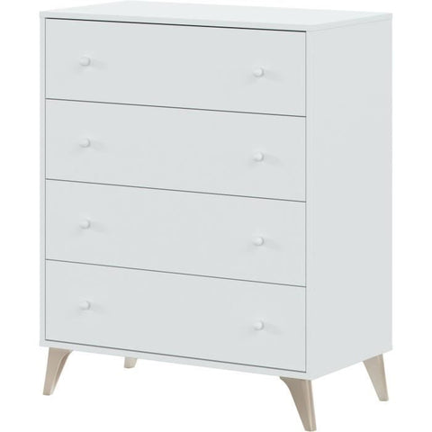 Kommode - Sweet - 4 skuffer - Hvid - 95 x 77,5 x 40 cm