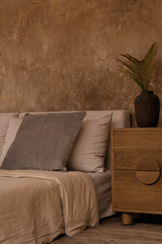 The Velvet Crush Cushion Cover - Grey - 50x50