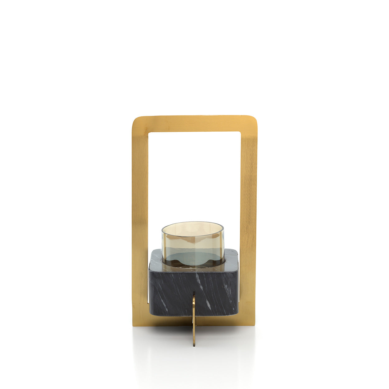 The Golden Marble Candle Holder - Gold Black - L