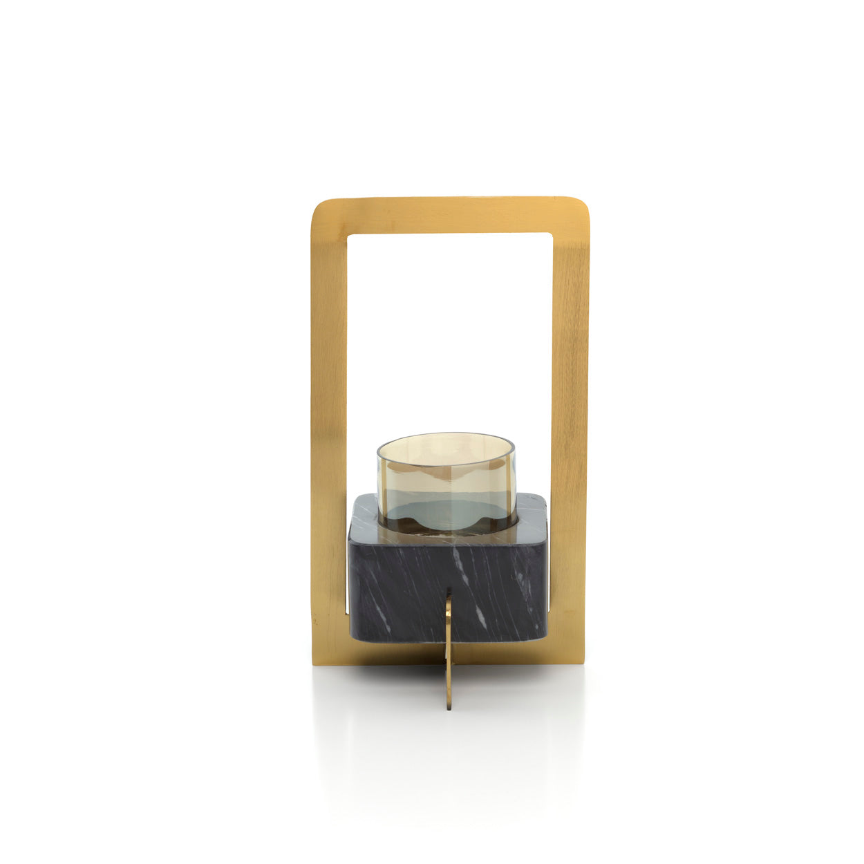 The Golden Marble Candle Holder - Gold/Black - M