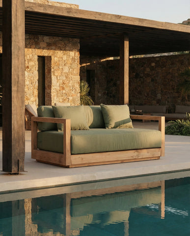 Umalas 2-personers sofa - udendørs - grøn alge