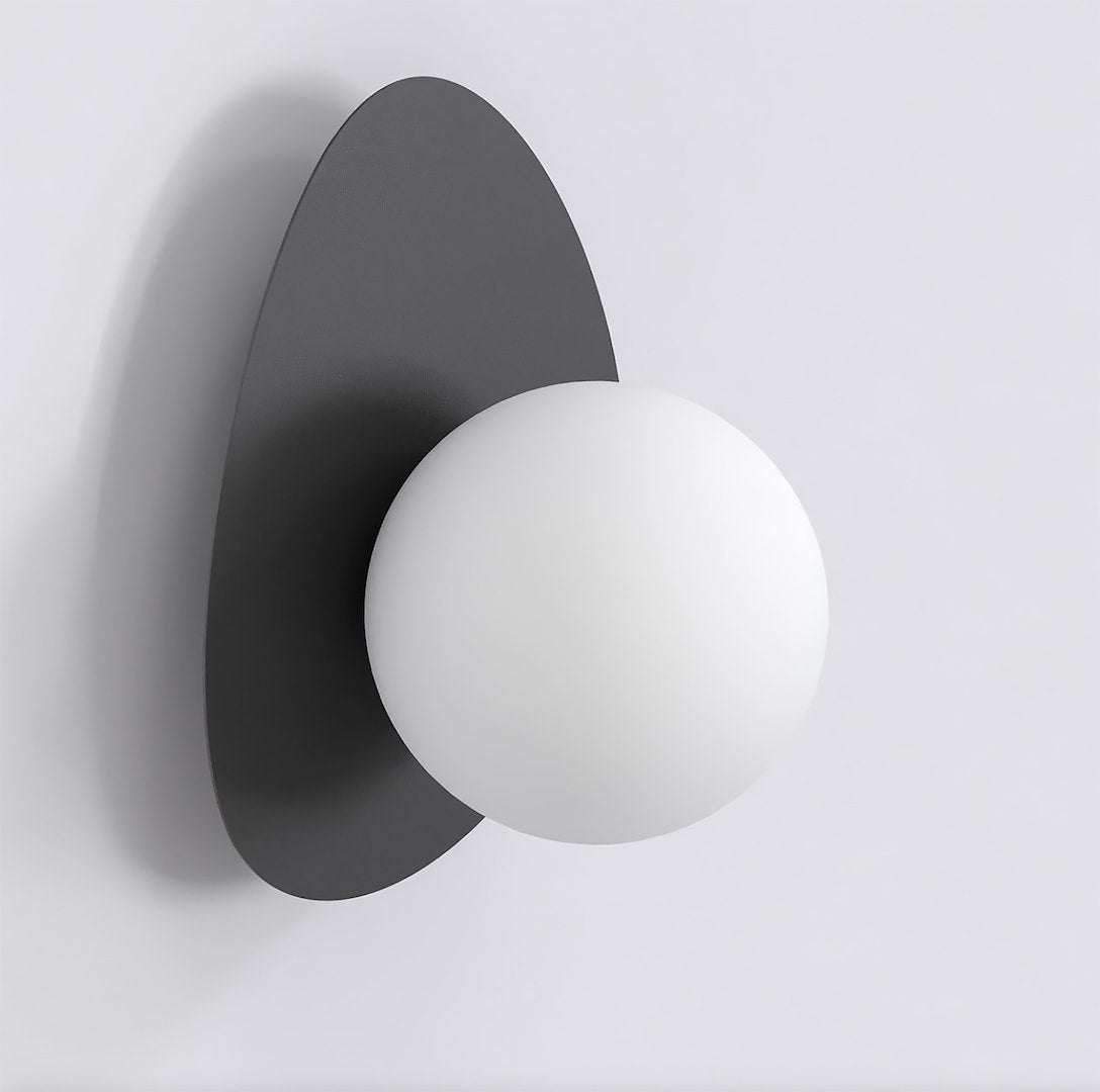 Ovo wall lamp black