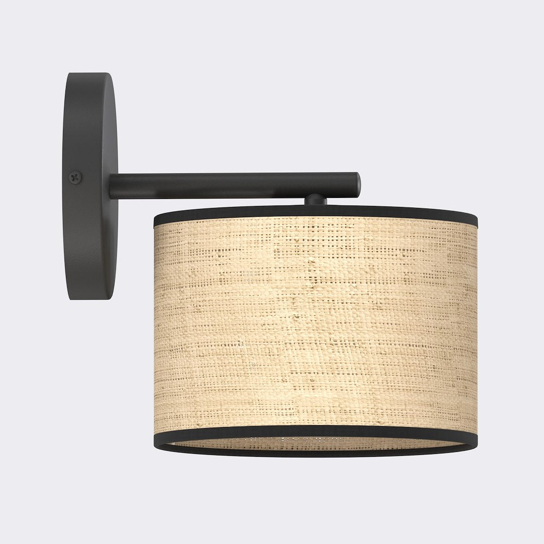 Eco wall lamp black/rattan
