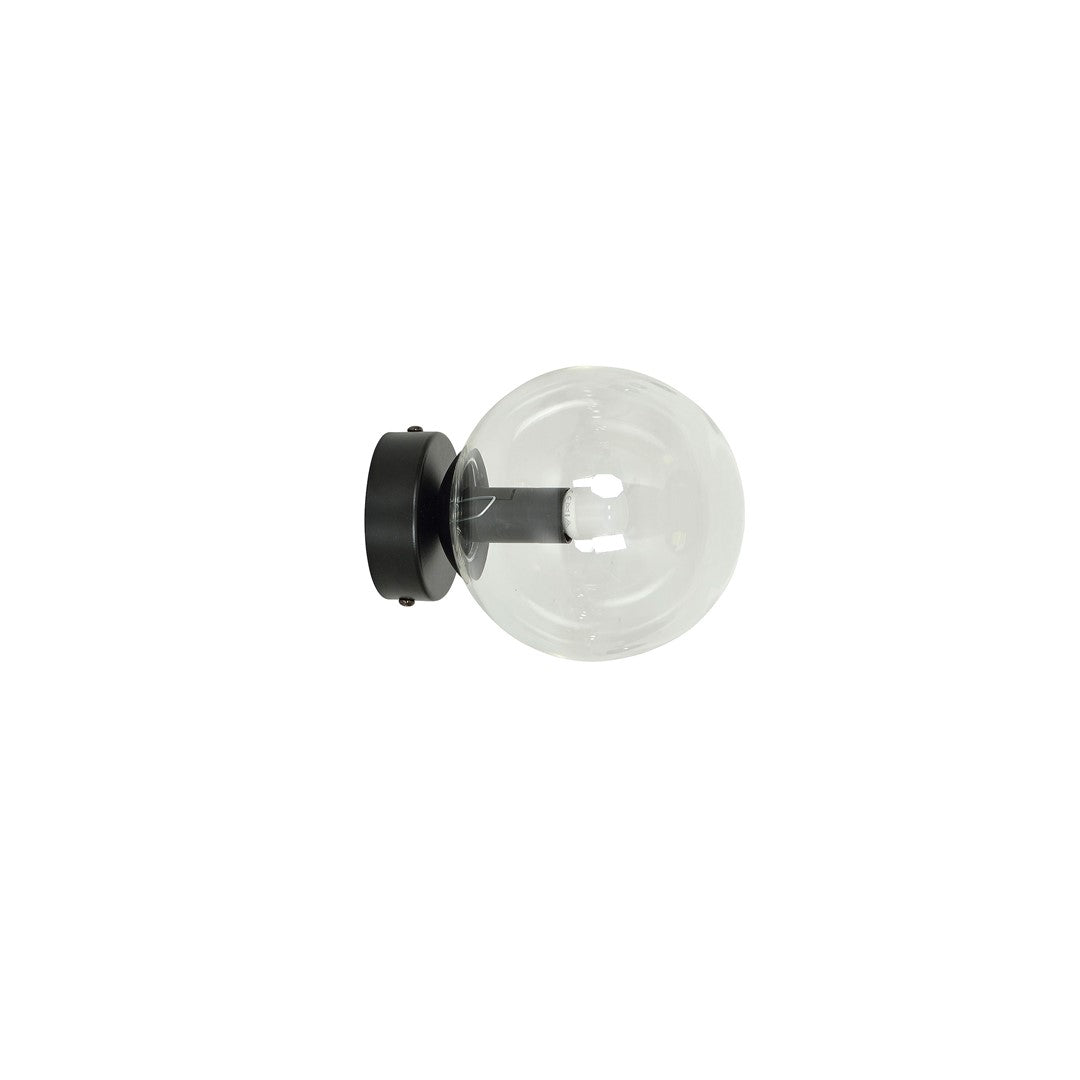 Rossi wall lamp black/clear