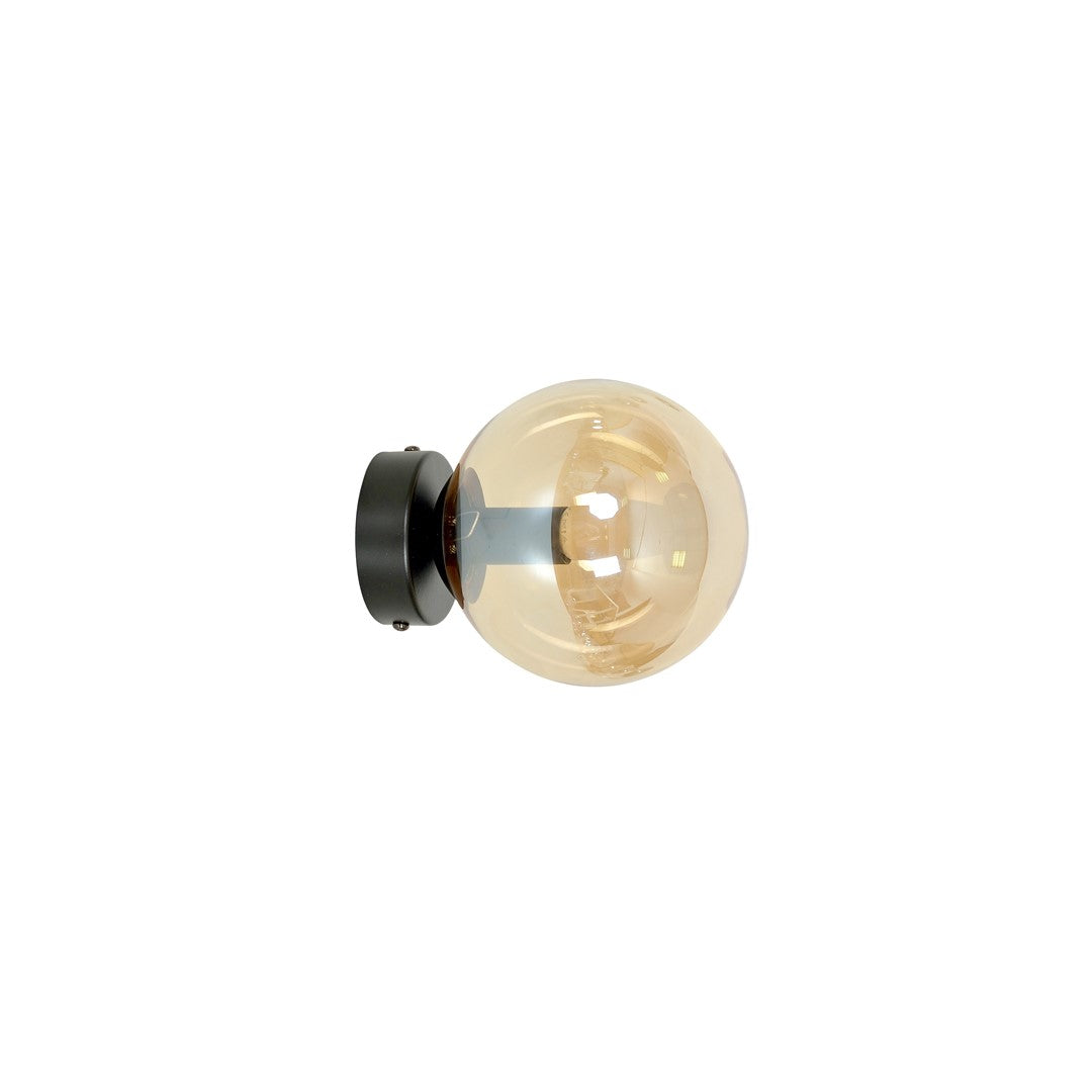 Rossi wall lamp black/amber