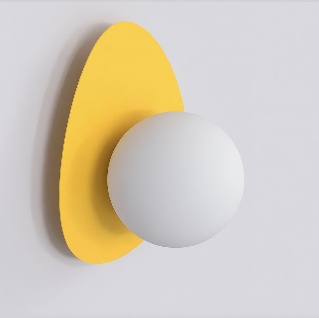 Ovo wall lamp orange
