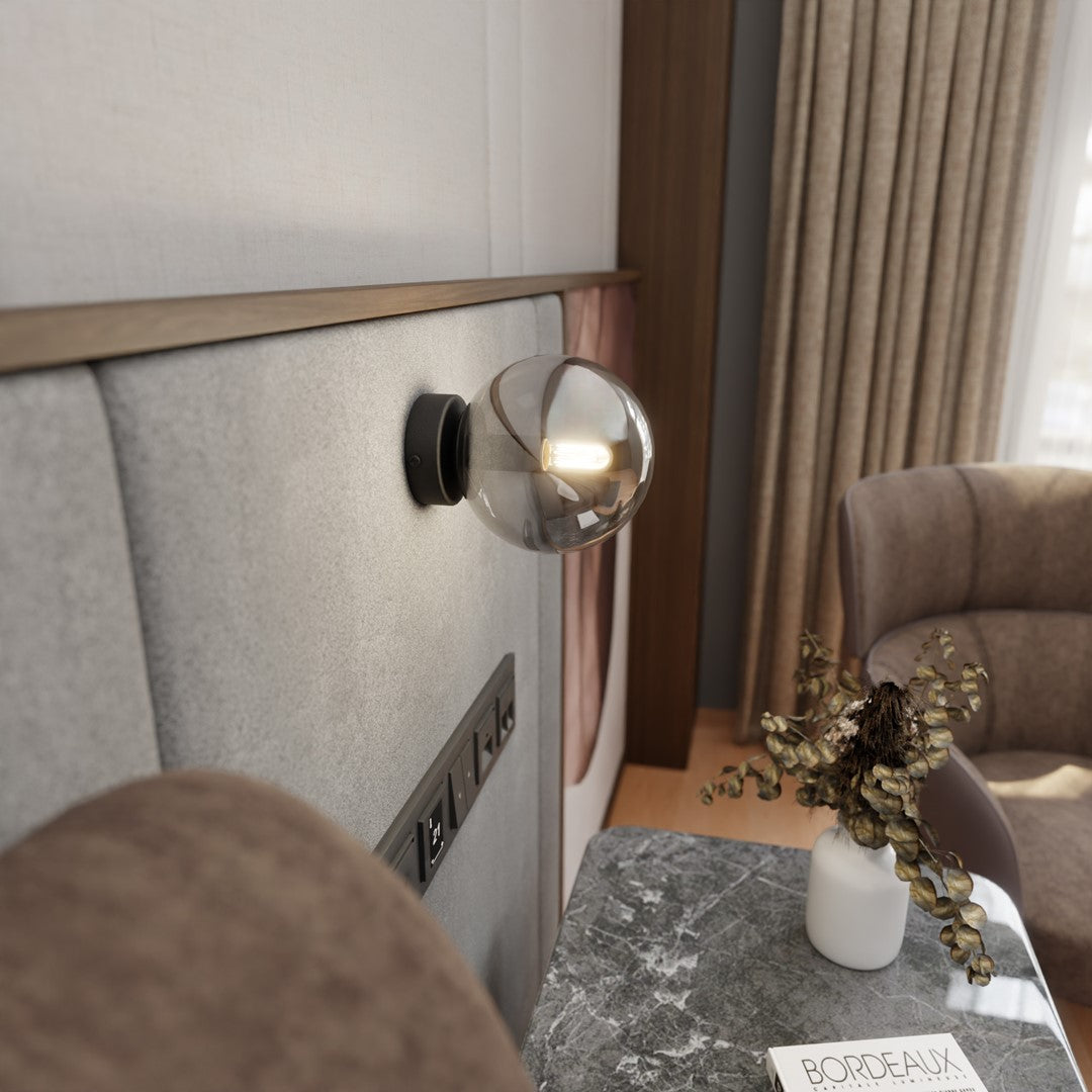 Rossi wall lamp black/graphite