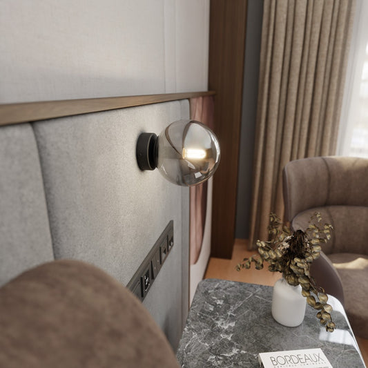 Rossi wall lamp black/graphite