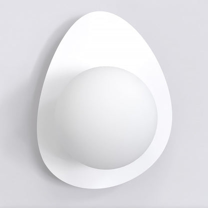 Ovo wall lamp white