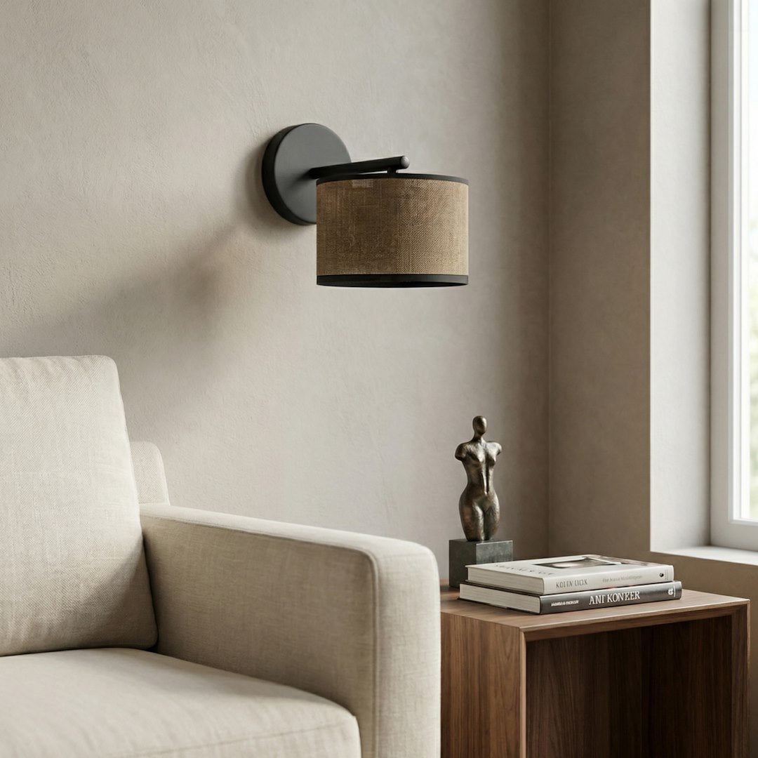 Eco wall lamp black/brown