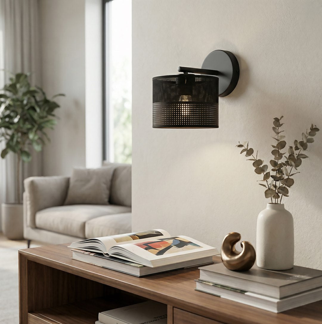 Karbon wall lamp black