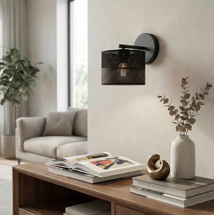 Karbon wall lamp black
