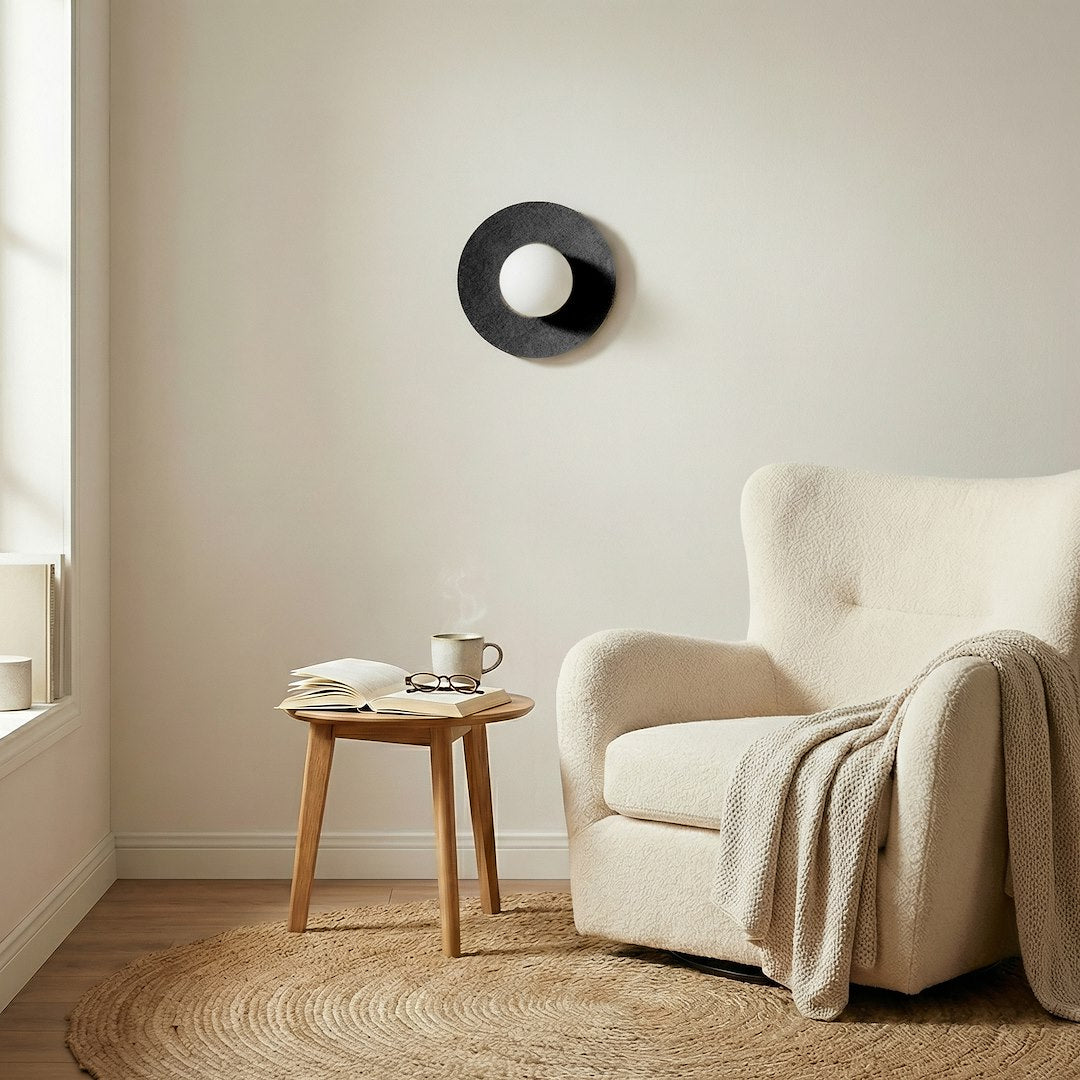 Calma wall lamp black s