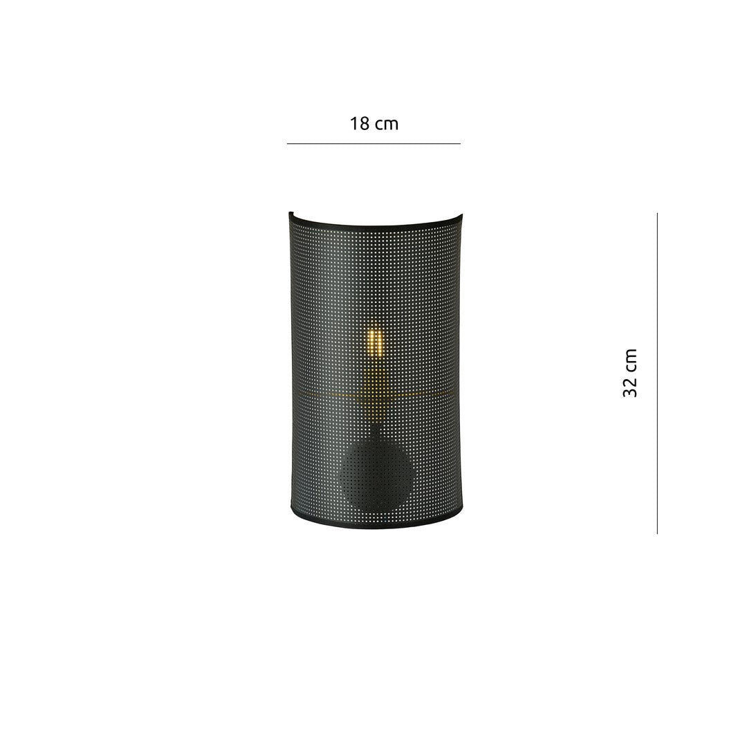 Aston wall lamp black/gold