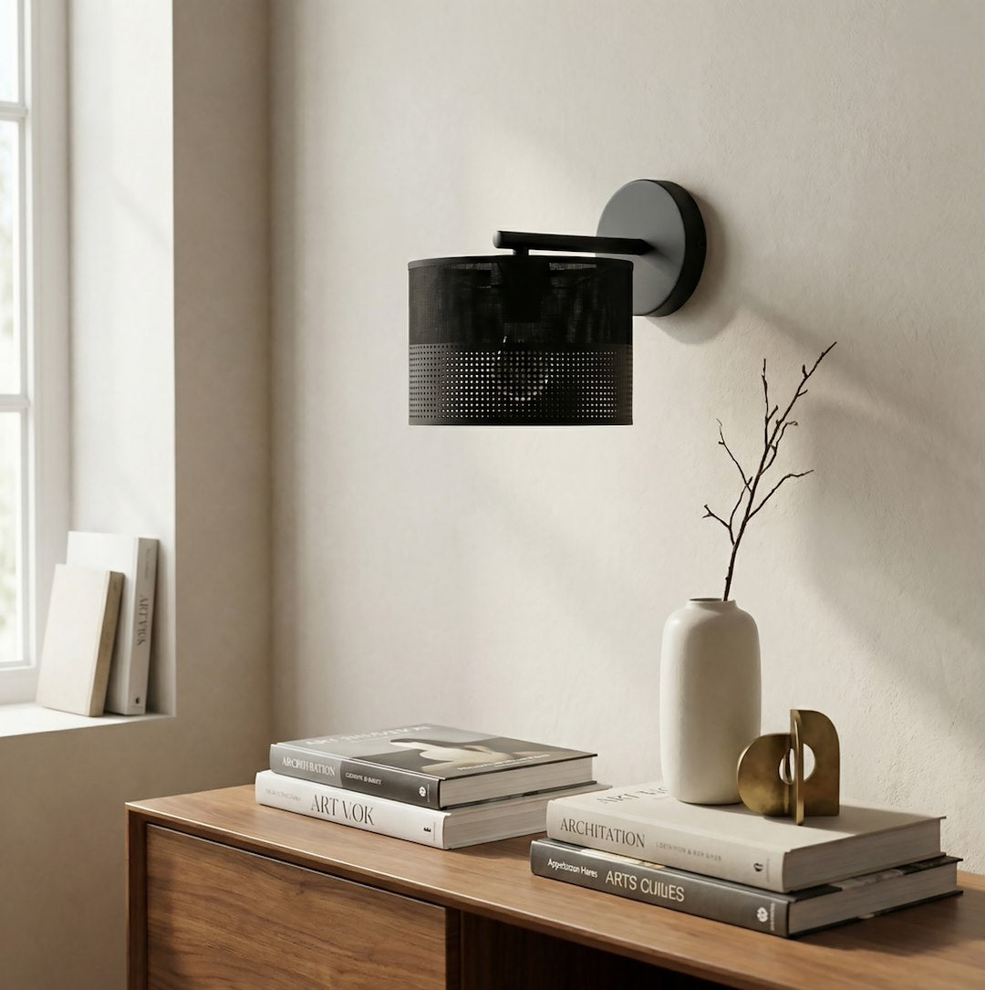 Karbon wall lamp black