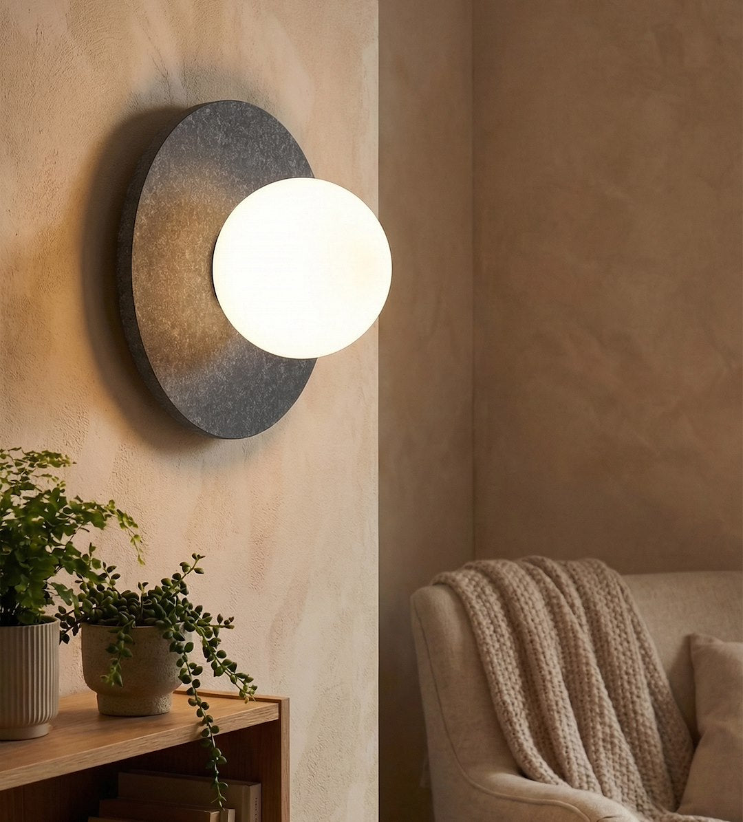 Calma wall lamp black s