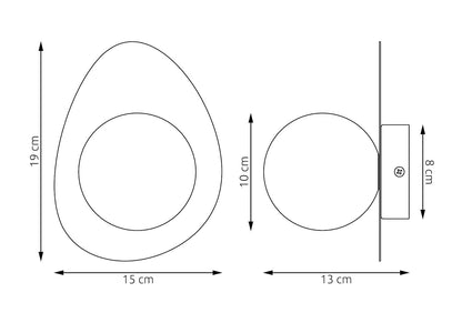 Ovo wall lamp black