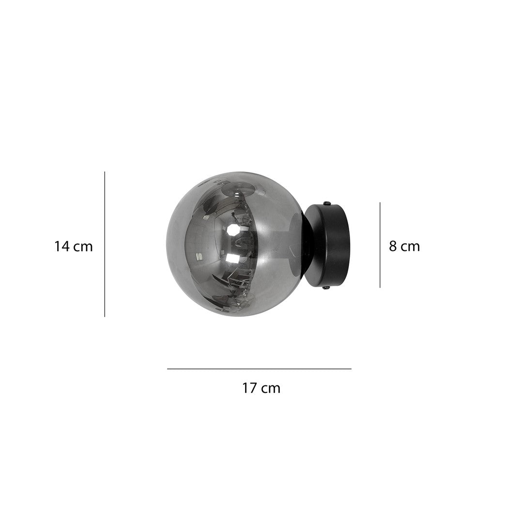 Rossi wall lamp black/graphite