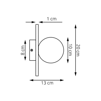 Calma wall lamp black s