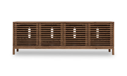 Tanner Four-Door Media Console in Ash Wood in Roux