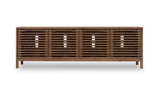 Tanner Four-Door Media Console in Ash Wood in Roux