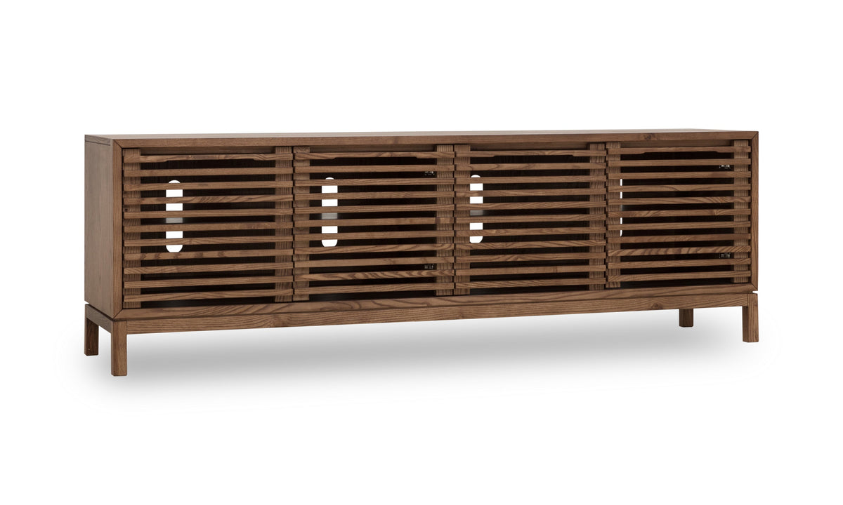 Tanner Four-Door Media Console in Ash Wood in Roux