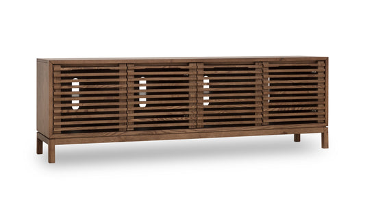 Tanner Four-Door Media Console in Ash Wood in Roux