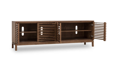 Tanner Four-Door Media Console in Ash Wood in Roux