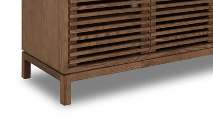 Tanner Four-Door Media Console in Ash Wood in Roux