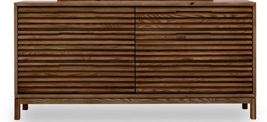 Tanner Six-Drawer Dresser in Ash Wood, Roux