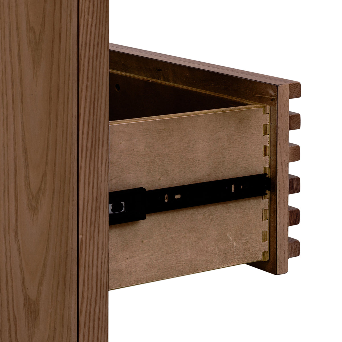 Tanner Six-Drawer Dresser in Ash Wood, Roux