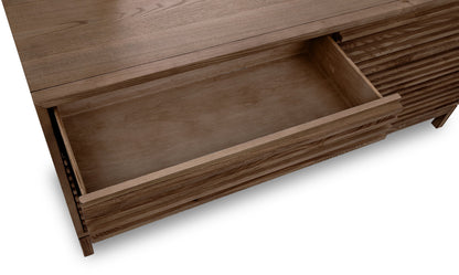Tanner Six-Drawer Dresser in Ash Wood, Roux