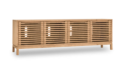 Tanner Four-Door Media Console in Flaxen Ash Wood