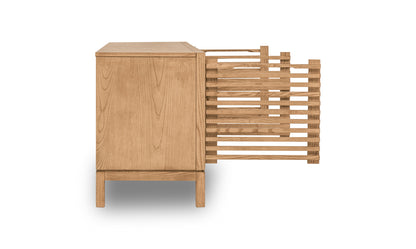 Tanner Four-Door Media Console in Flaxen Ash Wood
