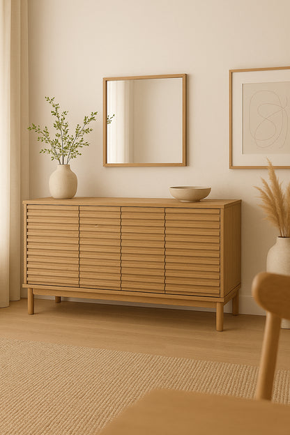 Tanner Four-Door Sideboard in Flaxen