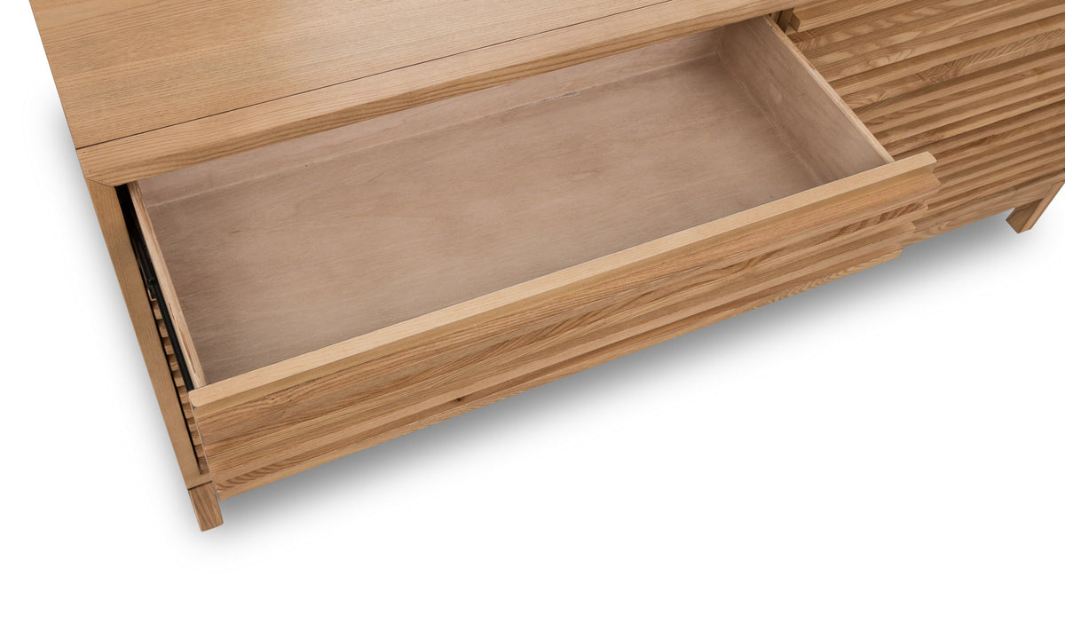 Tanner Six-Drawer Dresser in Ash Wood, Flaxen