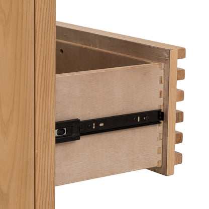 Tanner Six-Drawer Dresser in Ash Wood, Flaxen