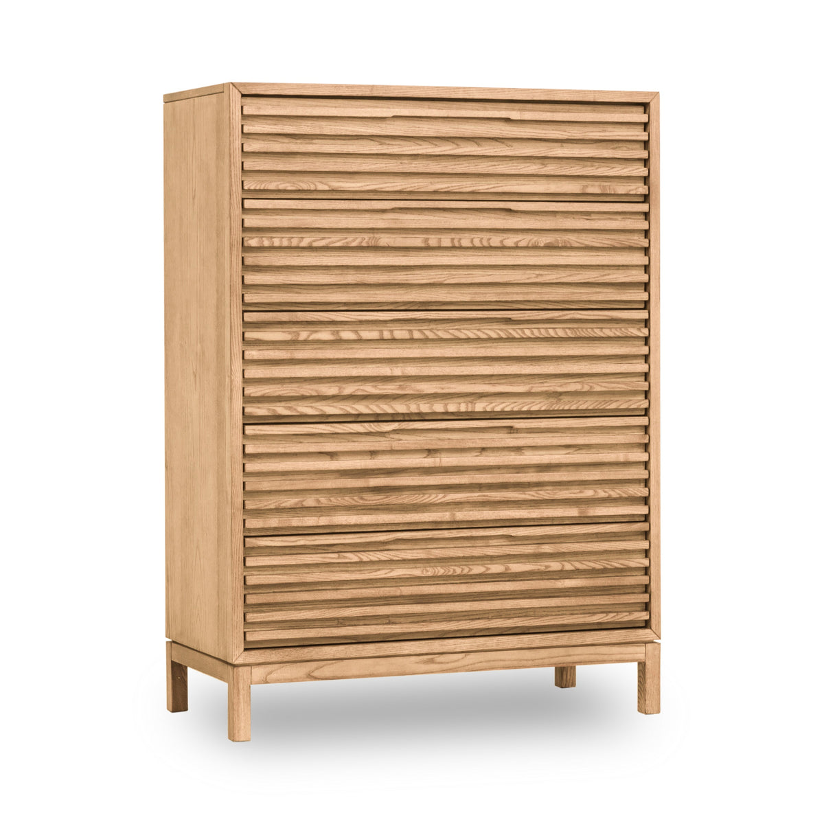 Tanner Five-Drawer Dresser in Ash Wood, Flaxen
