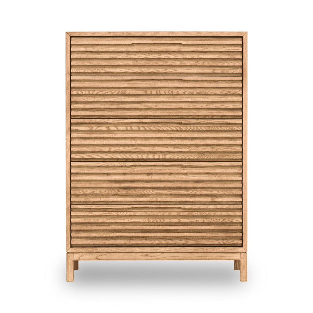 Tanner Five-Drawer Dresser in Ash Wood, Flaxen