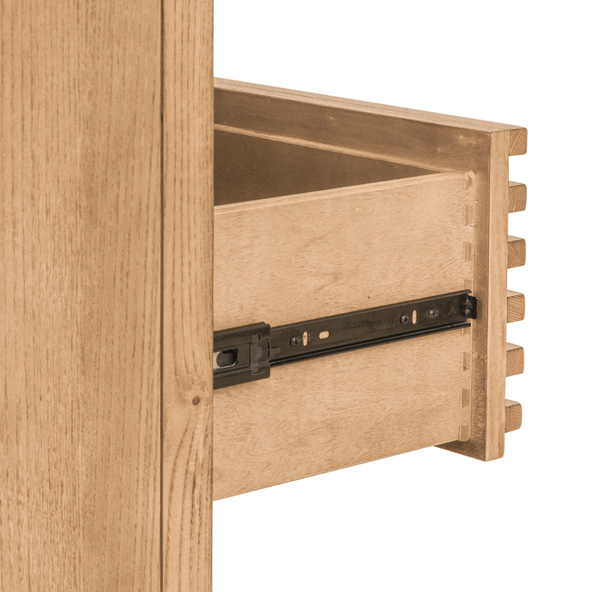 Tanner Five-Drawer Dresser in Ash Wood, Flaxen