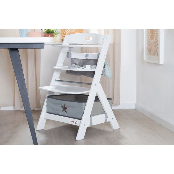 Ombyggelig Børnestol - ROBA - LIV UP - Fra 6 Måneder op til 70kg - Inkluderer Organizer-sæt - Hvid