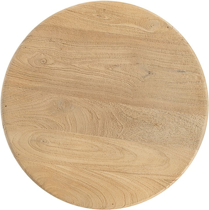 Zodiac Side Table Ø50, Acacia Wood Groovy Natural
