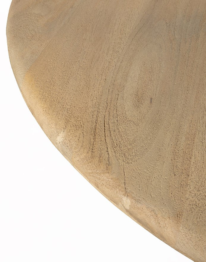 Zodiac Side Table Ø50, Acacia Wood Groovy Natural