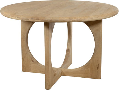 Dining Table Ø130, Acacia Wood Groovy Natural