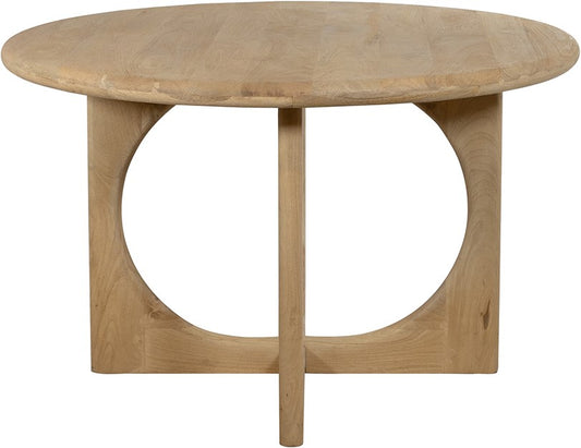 Dining Table Ø130, Acacia Wood Groovy Natural
