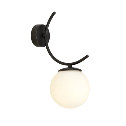 Boston wall lamp black/opal